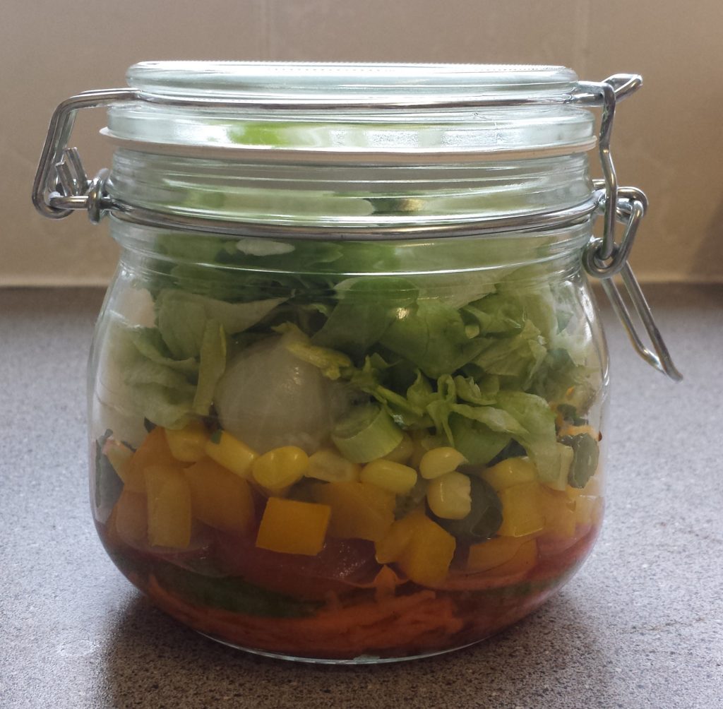 salad in a jar