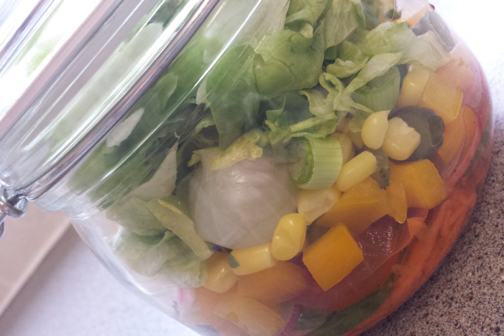 salad in a jar