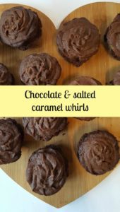 Chocolate & salted caramel whirls - Pin It