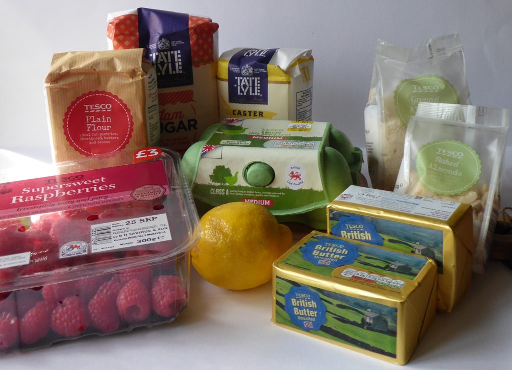 Tesco ingredients bought with voucher provided for pastry week 