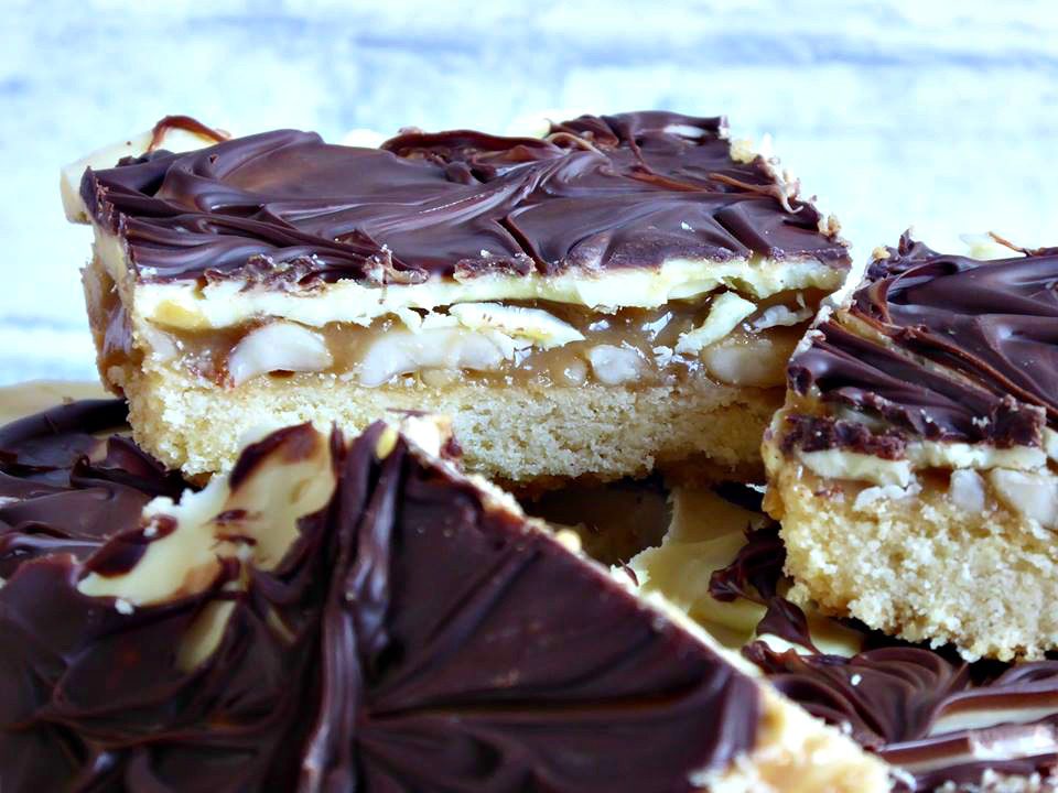 Peanut-salted caramel Millionaire's shortbread