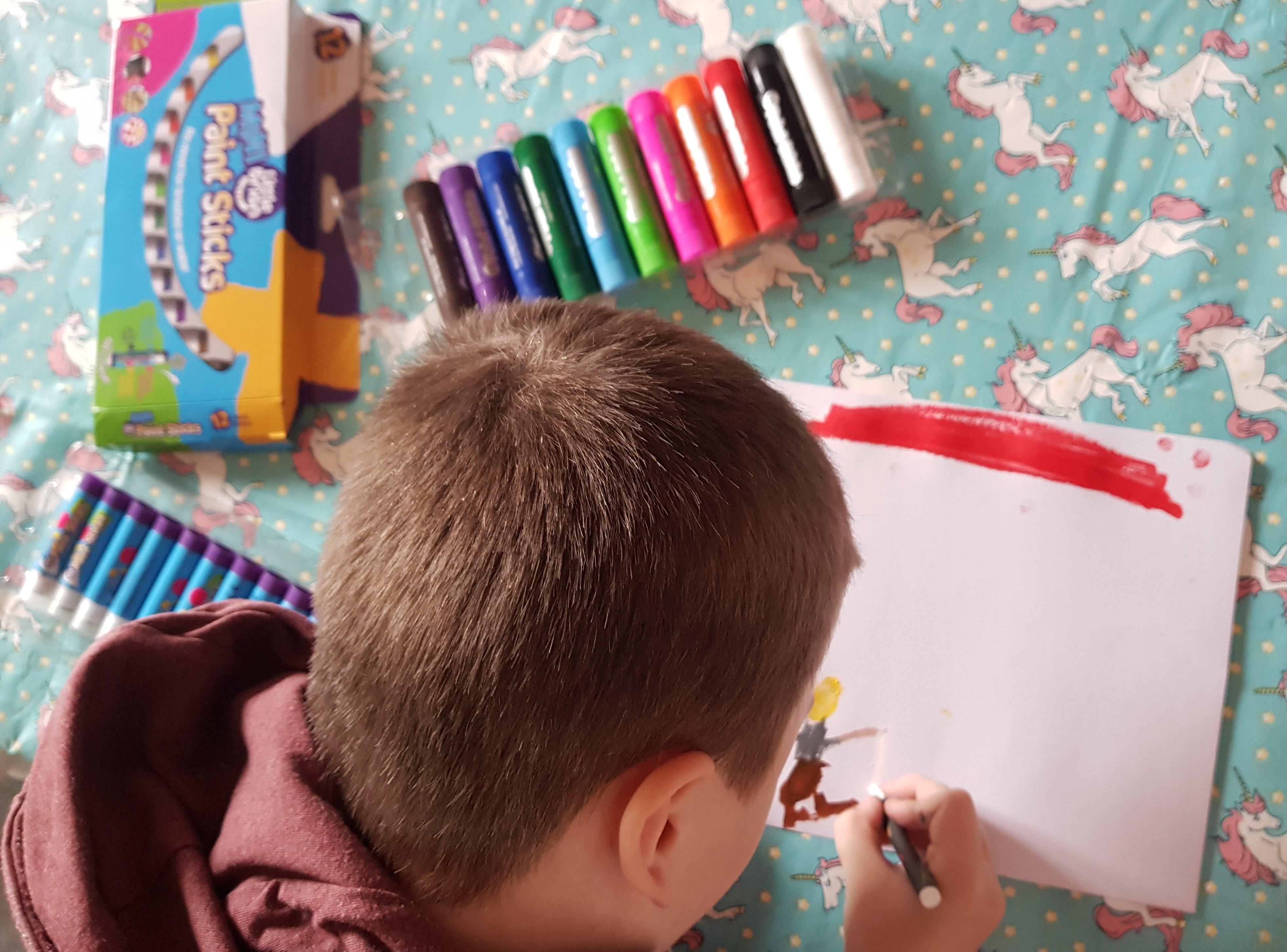 J using Little Brian chalk sticks