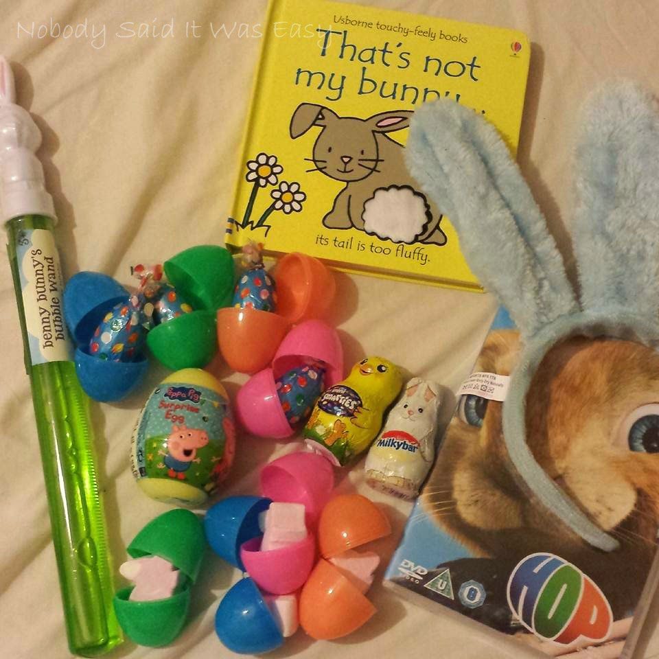 Inside an Easter basket