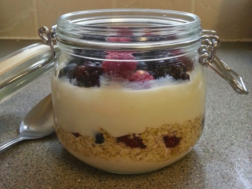 Overnight oats in jar