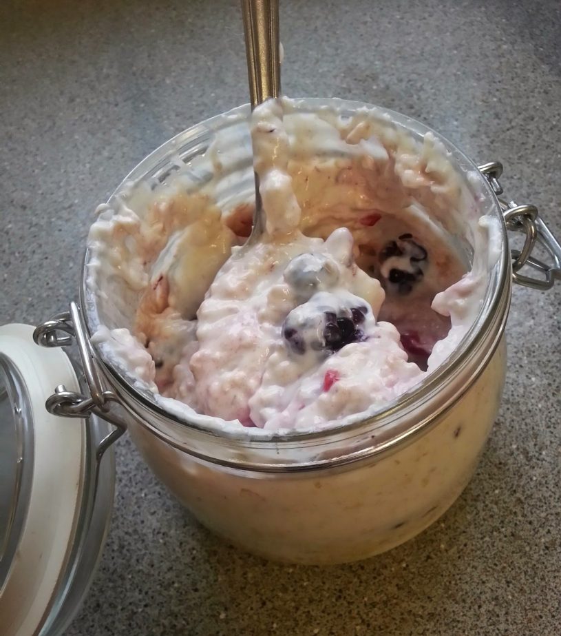 Overnight oats mixed