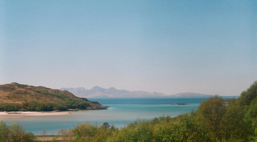 landscape view of The Silver Sands of Morar in the Scottish Highlands; Packing for a Scottish Highlands holiday