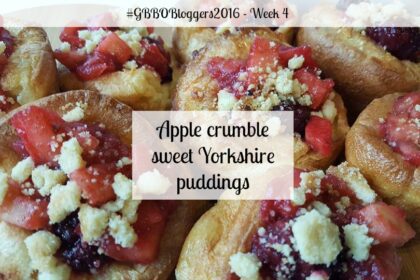 Apple crumble sweet Yorkshire puddings