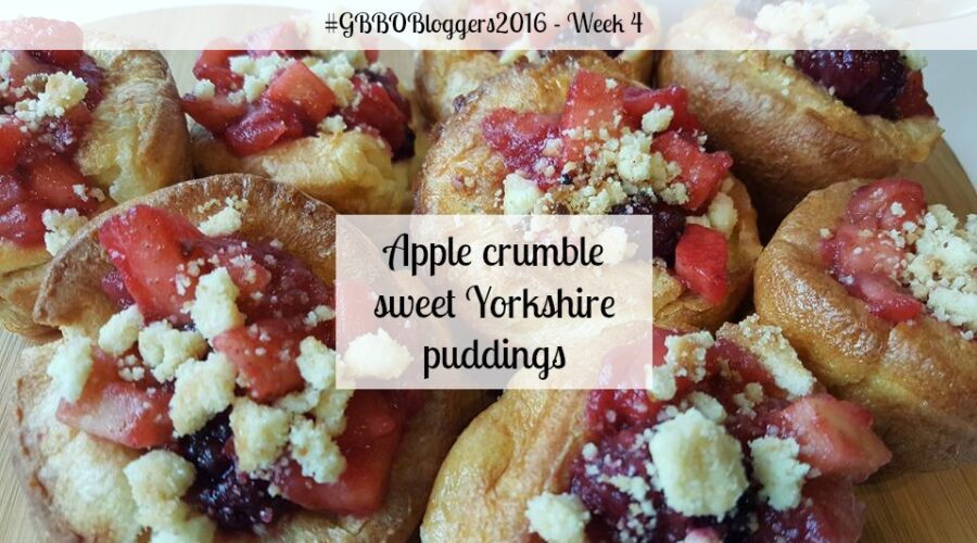 Apple crumble sweet Yorkshire puddings