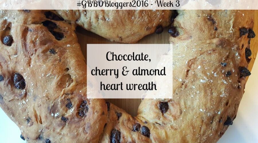 Chocolate, cherry & almond wreath recipe