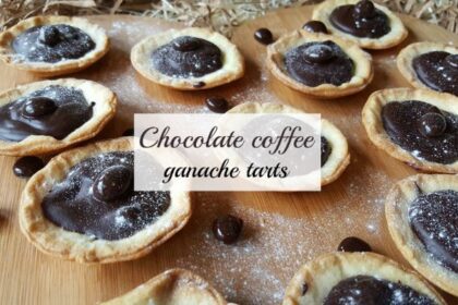 Chocolate coffee ganache tarts