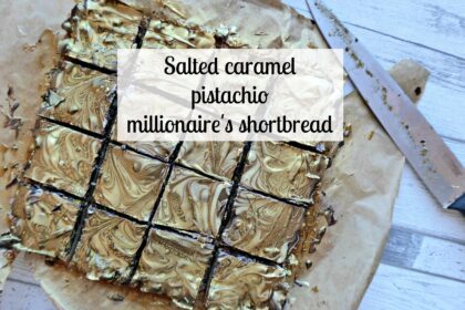 Salted caramel pistachio millionaires shortbread recipe