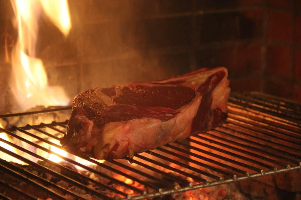 steak on bbq