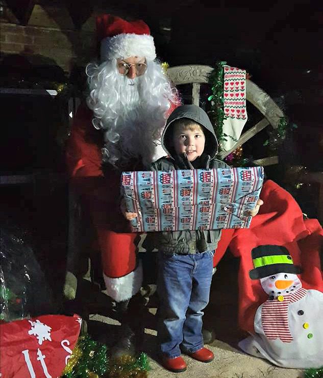 Village party - Noah with Santa