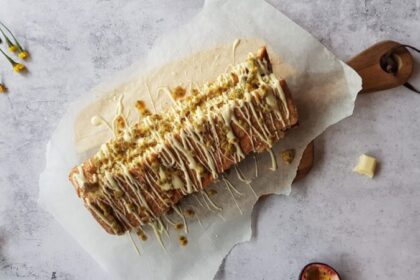 Passionfruit and mascarpone roulade