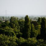 View of Humber Bridge from University Library 7th Floor