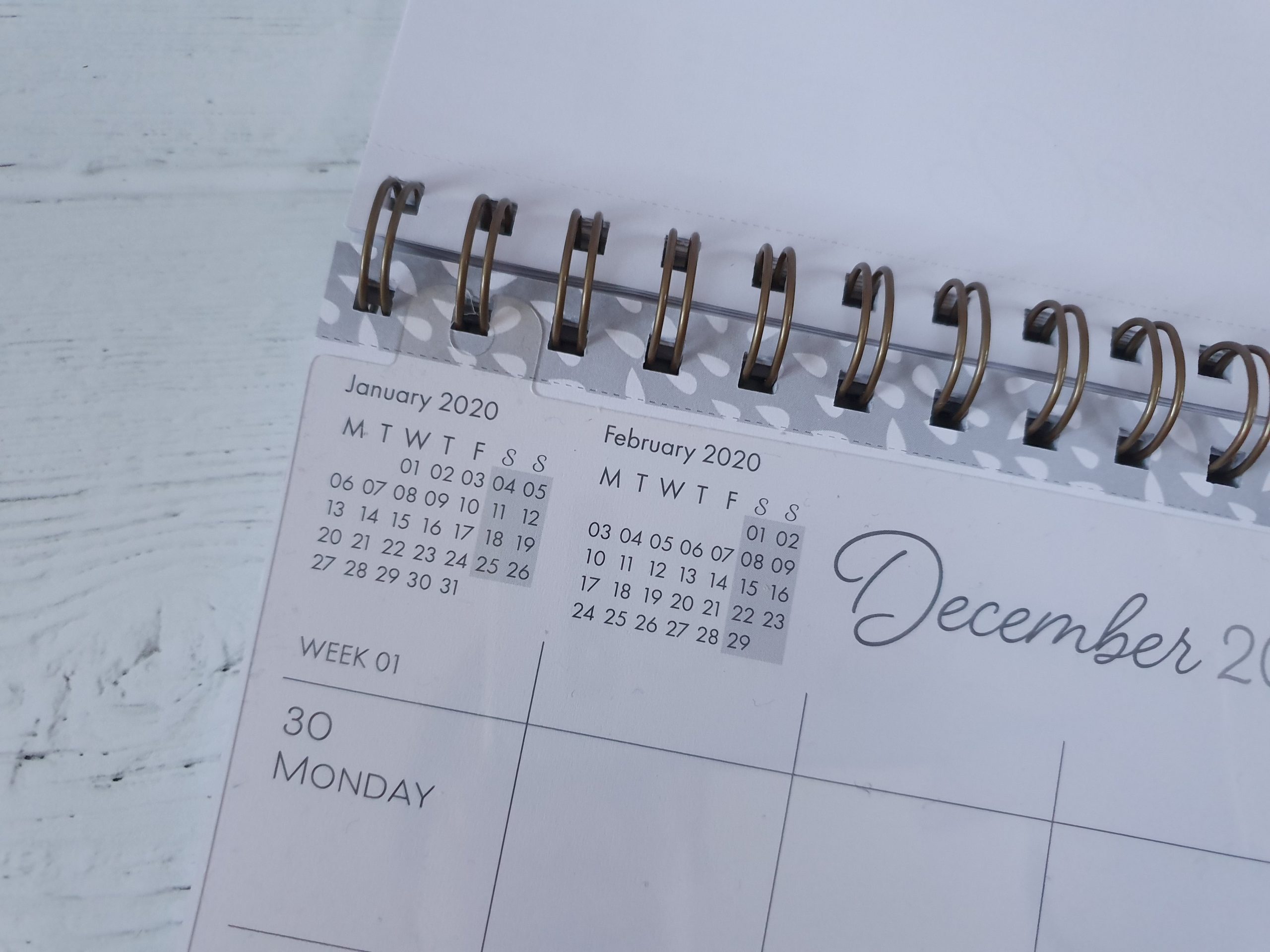 Boxclever Press Family Planner Calendar mini calendar close up