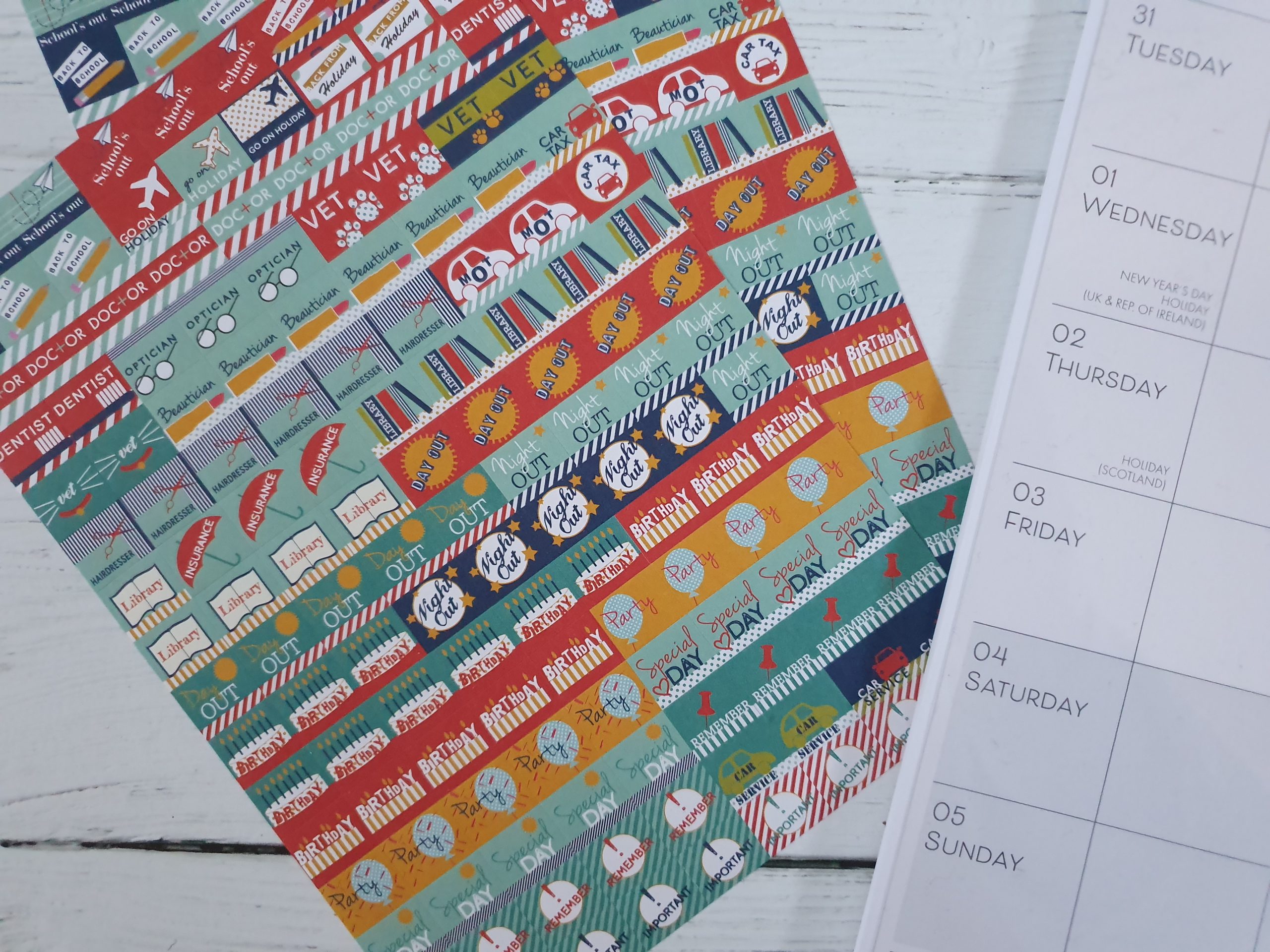 Boxclever Press Family Planner Calendar stickers