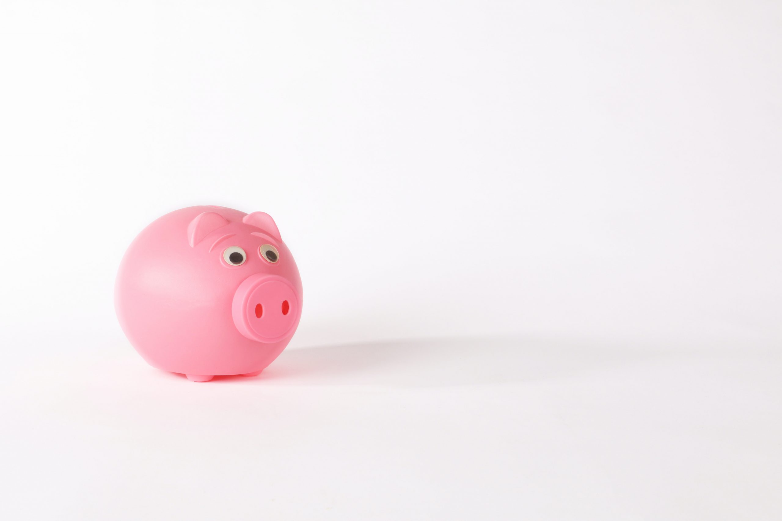 pink pig money bank on a white background, 3 Big Spending Cuts When Needs Must