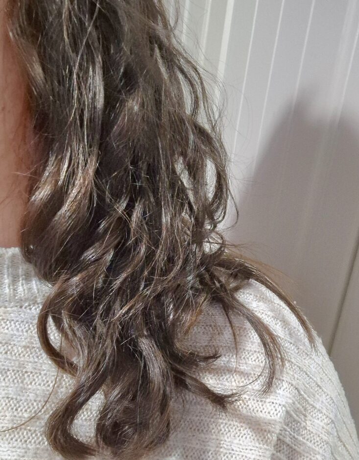 Close up of a woman's wavy hair