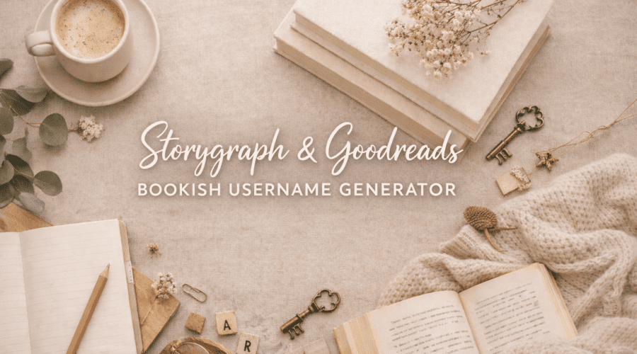Storygraph and Goodreads bookish username generator