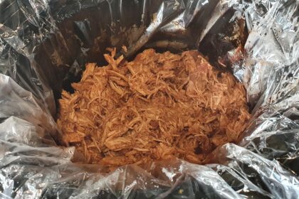 Slimming World BBQ pulled pork cooked in the slow cooker